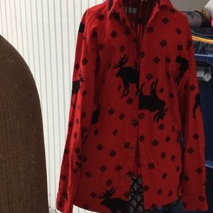 Moose red and black soft cotton shirt M